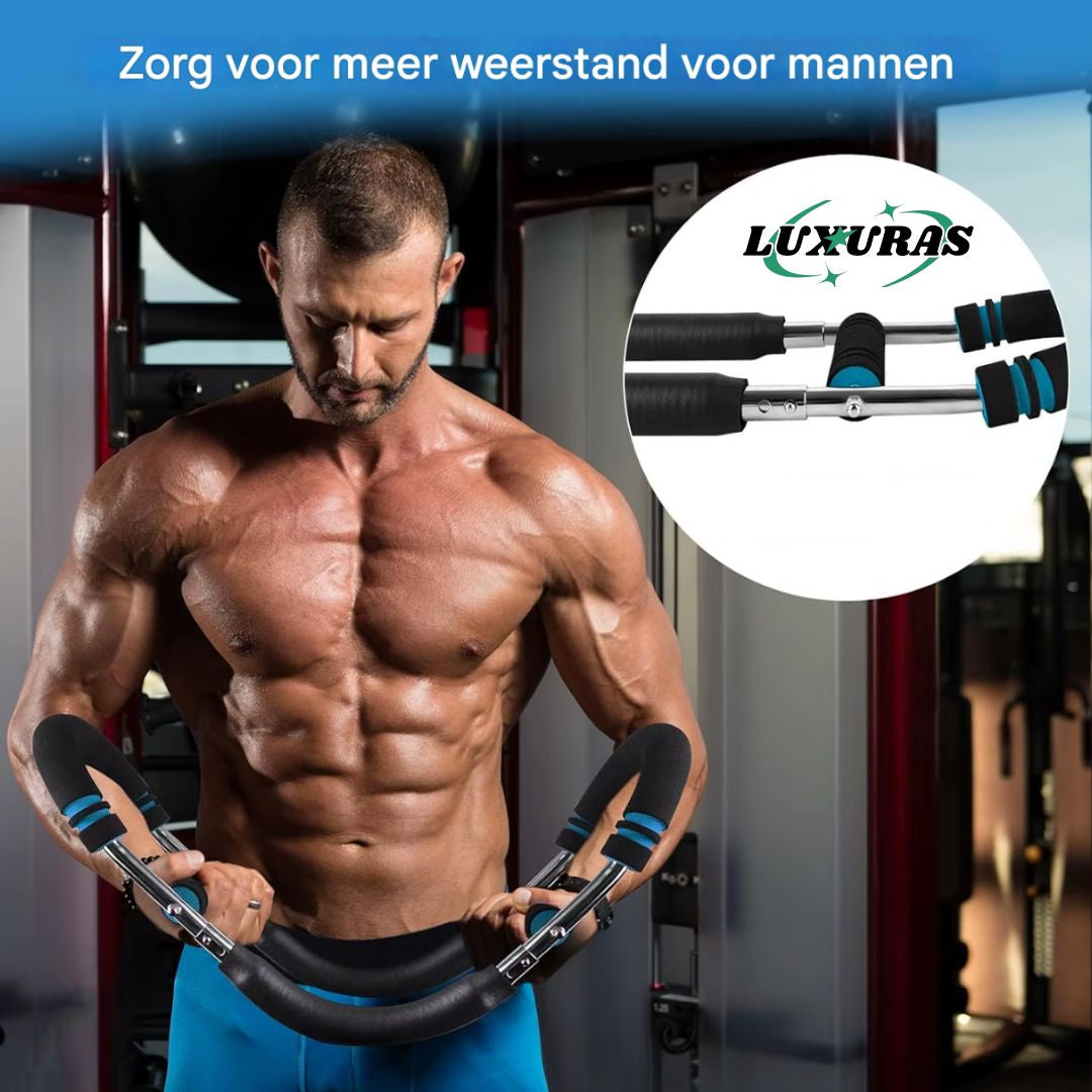 Versterk Je Armen en Borst Thuis – U-Shape Borst- en Pols Trainer met 3-niveaus Krachtinstelling: 20 kg - 25 kg - 30 kg🎁