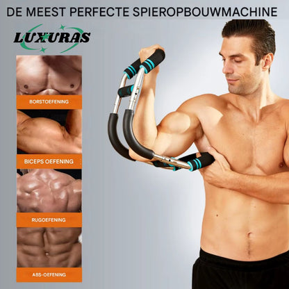 Versterk Je Armen en Borst Thuis – U-Shape Borst- en Pols Trainer met 3-niveaus Krachtinstelling: 20 kg - 25 kg - 30 kg🎁