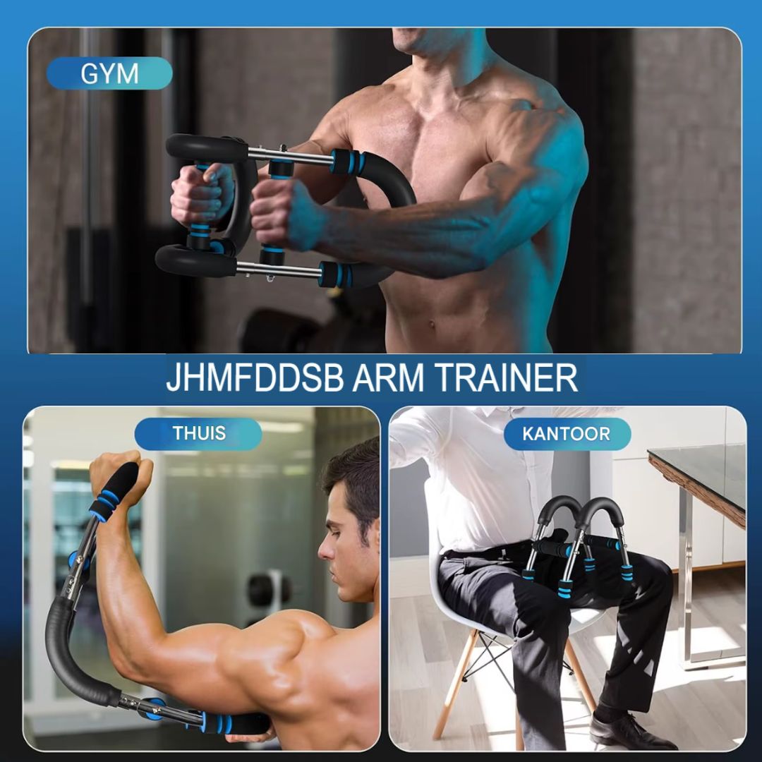 Versterk Je Armen en Borst Thuis – U-Shape Borst- en Pols Trainer met 3-niveaus Krachtinstelling: 20 kg - 25 kg - 30 kg🎁